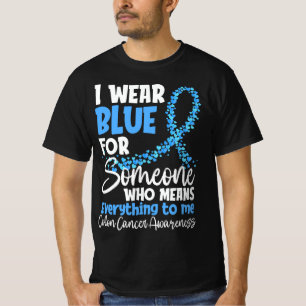 Ich trage blaues kolorektales Krebskolon Blau T-Shirt