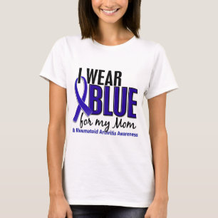 Ich trage blaues Mama-rheumatische Arthritis RA T-Shirt