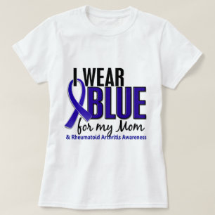 Ich trage blaues Mama-rheumatische Arthritis RA T-Shirt