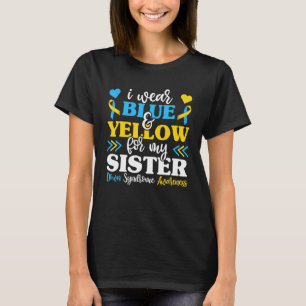 Ich trage blaugelb für mein Schwesterabwurfsyndrom T-Shirt