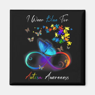 Ich trage Blue for Autismus Awareness Puzzle Mama  Magnet