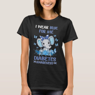 Ich trage Blue for me Diabetes Awareness Elephant T-Shirt