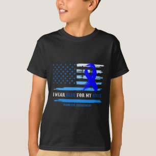 Ich trage Blue für meinen Nichte Diabetes Awarenes T-Shirt