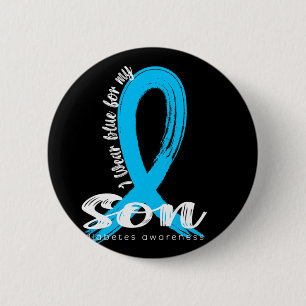 Ich trage Blue für meinen Sohn Diabetes Awareness  Button