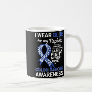 Ich trage Blue für Nephew Colon Cancer Awareness G Kaffeetasse