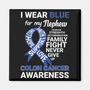 Ich trage Blue für Nephew Colon Cancer Awareness G Magnet