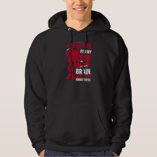 Ich trage Burgund für Mama Gehirnaneurysma Awarene Hoodie