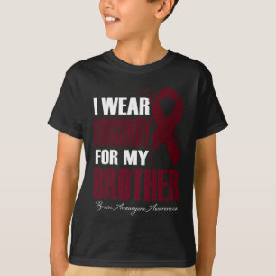 Ich trage Burgund für mein Bruder Hirnaneurysma Aw T-Shirt