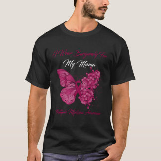 Ich trage Burgund für mein Mama-Multiples Myelom R T-Shirt