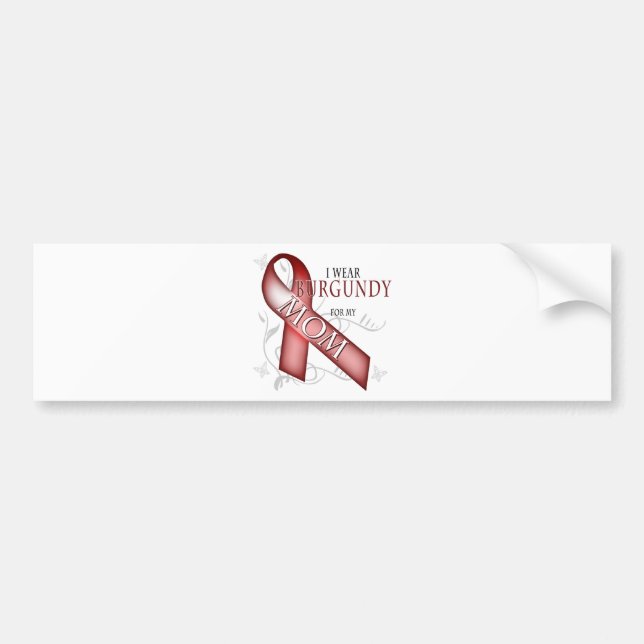 Ich trage Burgunder für meine Mama Autoaufkleber (Vorne)