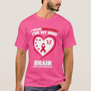 Ich trage Burgunderrot für das Bewusstsein für das T-Shirt