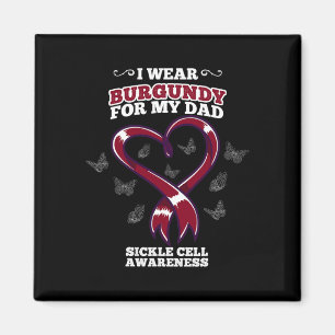 Ich trage Burgundrot für meinen Vater Sickle Cell Magnet