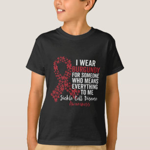Ich trage Burgundy für die Unterstützung der Sensi T-Shirt