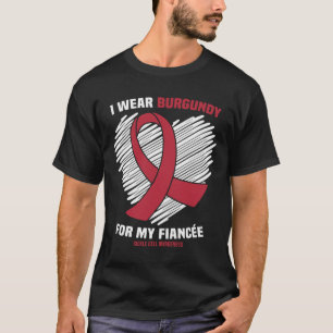Ich trage Burgundy für mein 5-köpfiges Sichelzella T-Shirt