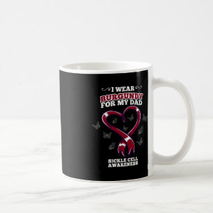 Ich trage Burgundy für mein Vater-Sichelzellanäugn Kaffeetasse
