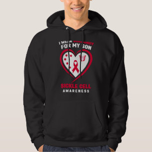 Ich trage Burgundy für meine Son-Sickle-Zell-Bewus Hoodie