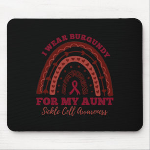 Ich trage Burgundy für meine Tante Rainbow-Sickle- Mousepad