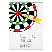 Ich trage das Bullseye mit dir! Darts Valentine