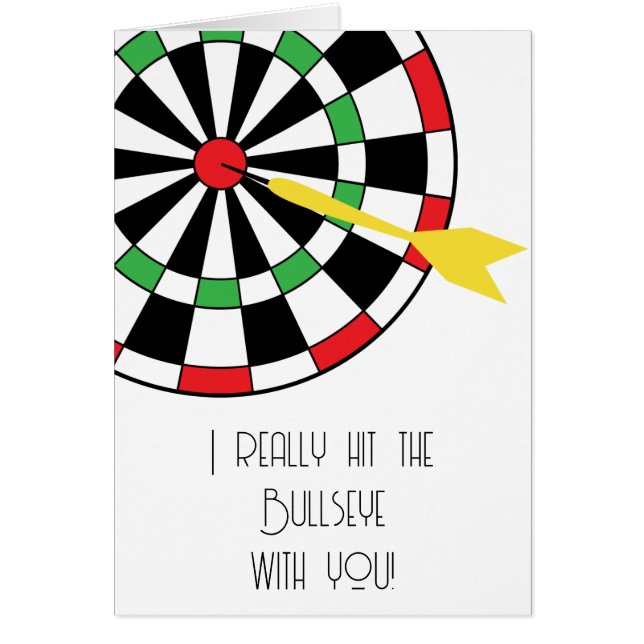 Ich trage das Bullseye mit dir! Darts Valentine (Vorne)
