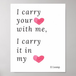 Ich trage dein Herz mit mir, ich trage es in meine Poster