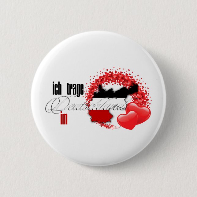 Ich trage Deutschland im Herzen Button (Vorderseite)