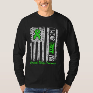 Ich trage die grüne Cerebralparese-CP-Bewusstseins T-Shirt