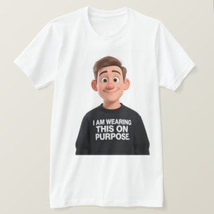 Ich trage dies absichtlich Sarcastic Meme Tee