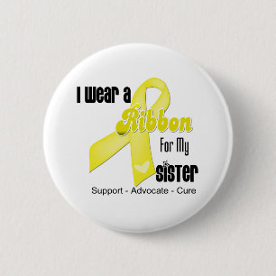 Ich trage ein Band für meine Schwester - Sarkom Button