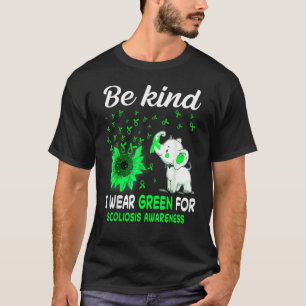 Ich trage ein Bewusstsein für grüne Scoliose T-Shirt