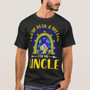 Ich trage ein blaues Gelb für Onkel-Down-Syndrom  T-Shirt