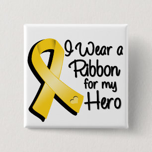 Ich trage ein Goldband für meinen Held Button