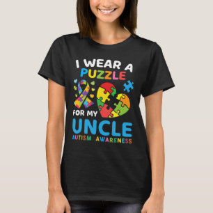 Ich trage ein Rätsel für mein Onkel Autismus Aware T-Shirt