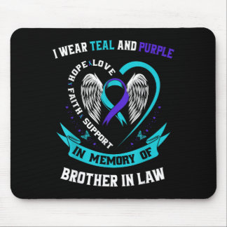 Ich trage ein Türkis-Violett-Bewusstseinsshirt Sch Mousepad