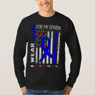 Ich trage eine blaue Schleife für meinen Cousin Au T-Shirt