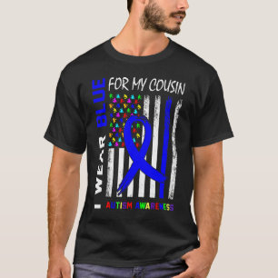 Ich trage eine blaue Schleife für meinen Cousin Au T-Shirt