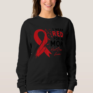 Ich trage eine rote Mama für meine Herzerkrankung Sweatshirt