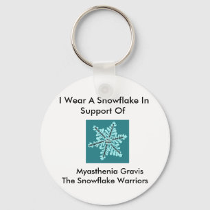 Ich trage eine Schneeflocke/Myasthenia Gravis Bewu Schlüsselanhänger