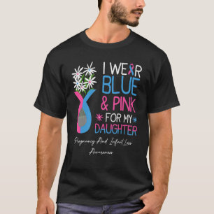 Ich trage einen Engel-Säugling der blauen und rosa T-Shirt