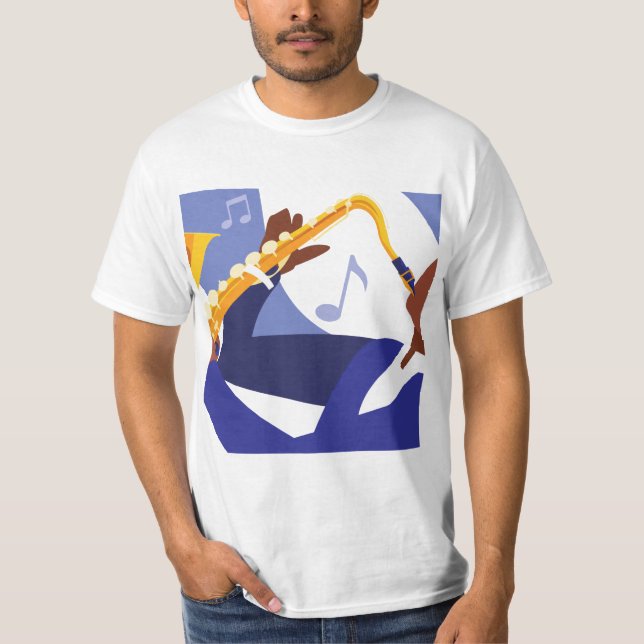 Ich trage einen Sax T-Shirt (Vorderseite)