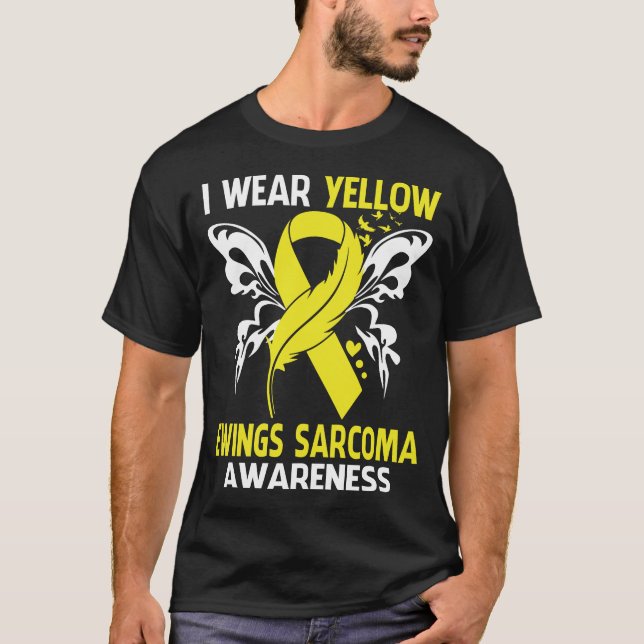 Ich trage Gelb für EWINGS SARCOMA Bewusstsein T-Shirt (Vorderseite)