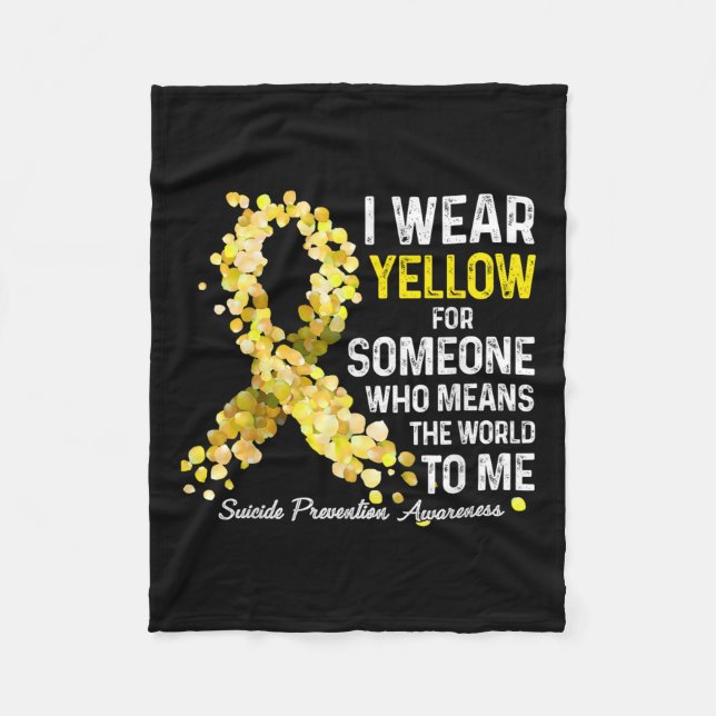 Ich trage Gelb für jemanden, der Suizidprävention  Fleecedecke (Vorderseite)