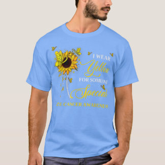 Ich trage Gelb für Knochenkrebs-Bewusstsein Sonnen T-Shirt