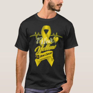 Ich trage Gelb für Knochenkrebs T-Shirt