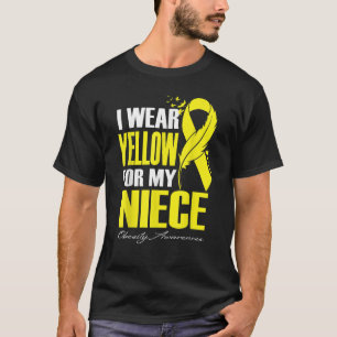 Ich trage Gelb für mein Nichte Adipositas Awarenes T-Shirt