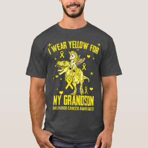 Ich trage Gelb für meine Enkelin-Kinderkrebs-Awa T-Shirt