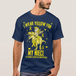 Ich trage Gelb für meine Nichte Kinderkrebs Awaren T-Shirt