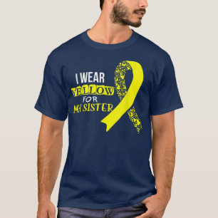 Ich trage Gelb für meine Schwester Sarcoma Cancer T-Shirt