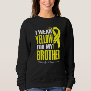 Ich trage Gelb für meinen Bruder Adipositas-Bewuss Sweatshirt
