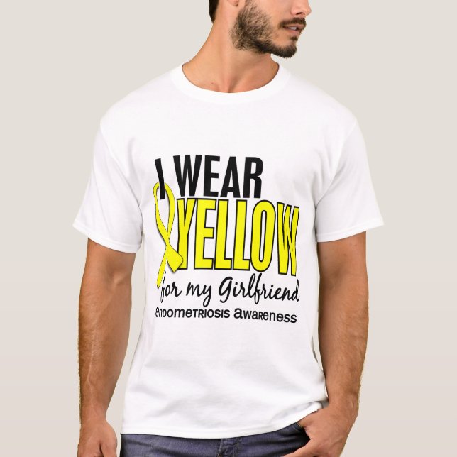 Ich trage Gelb für meinen Freundin10 Endometriosis T-Shirt (Vorderseite)