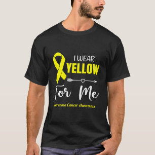 Ich trage Gelb für mich wegen des Sarcoma-Krebs-Be T-Shirt